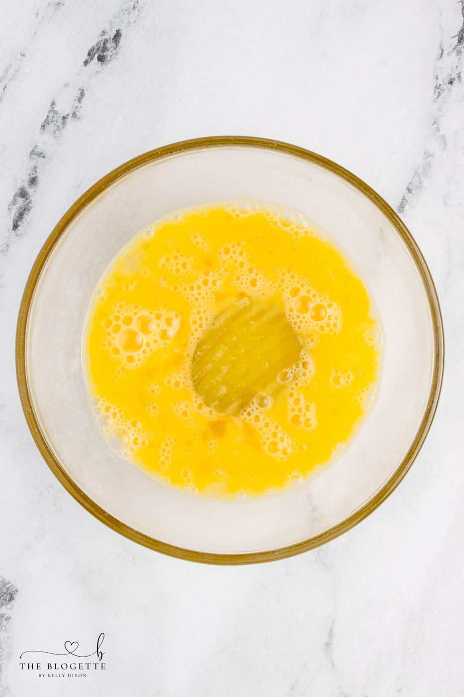 Pickle in egg mixture