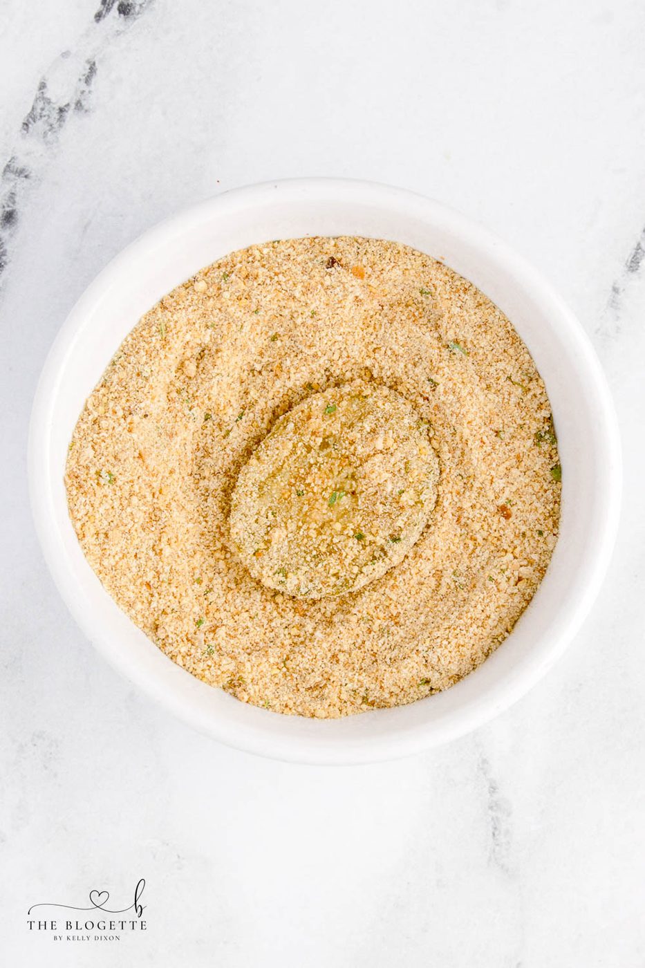 Pickle chip in breadcrumbs