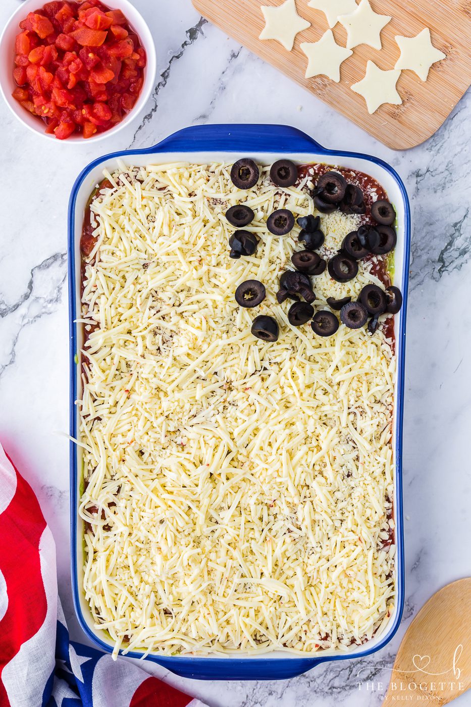 Olives and white chips