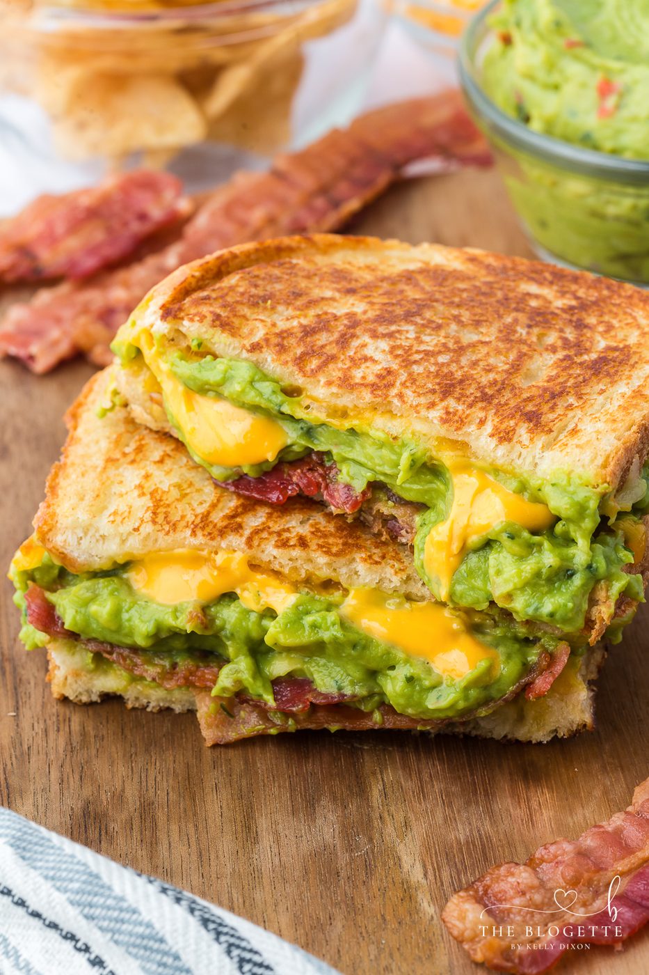 Bacon Guacamole Grilled Cheese at home