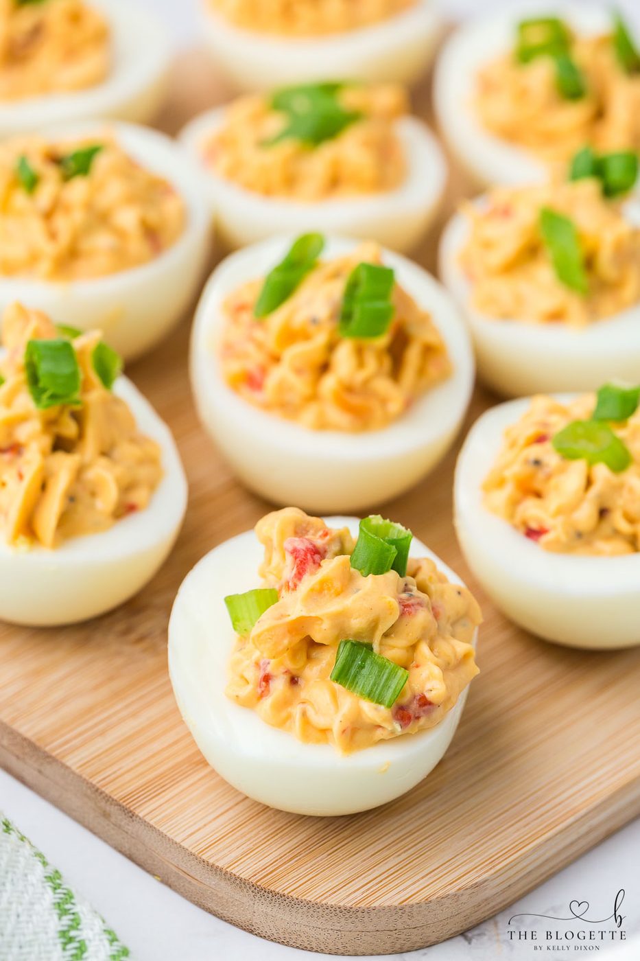 Bacon Pimento Deviled Eggs at home