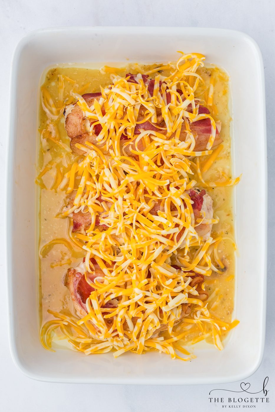 Melt the cheese.