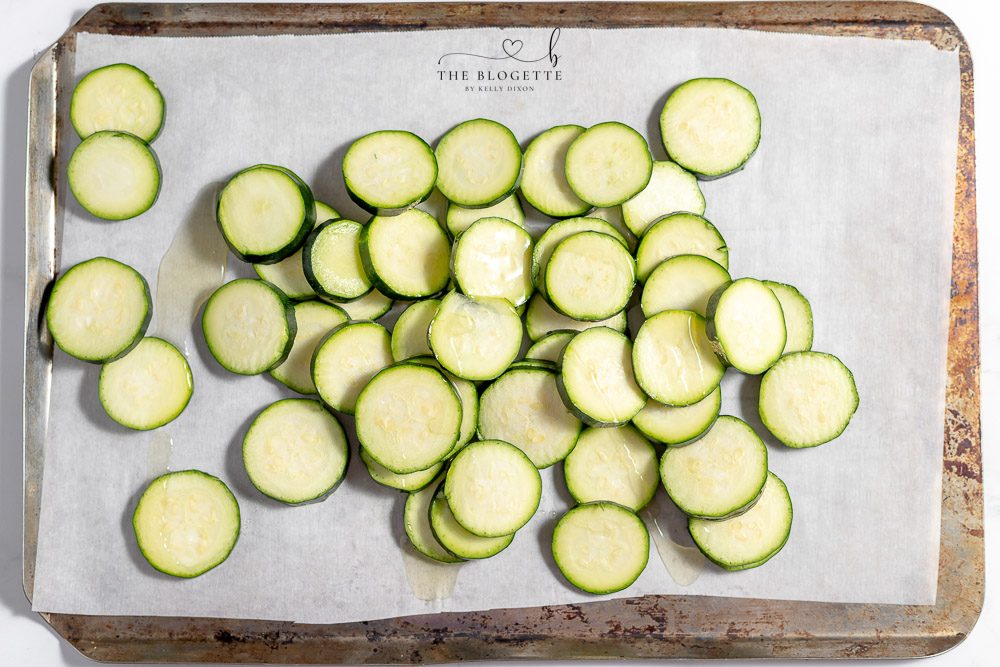Sliced zucchini rounds