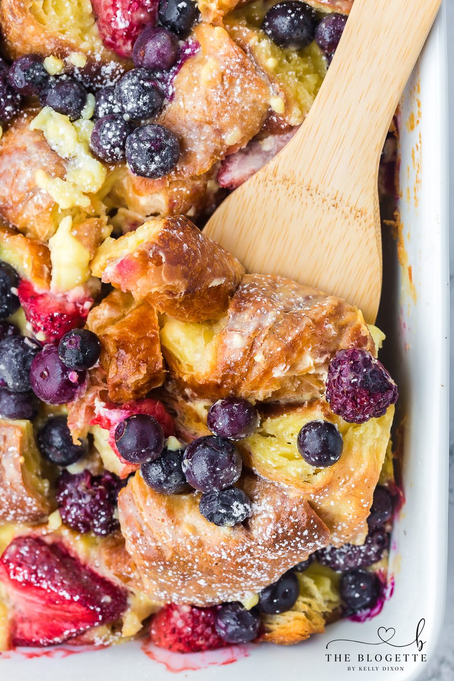 Make-ahead Berry Croissant Bake recipe is well-balanced for a weekend brunch or special occasion breakfast.