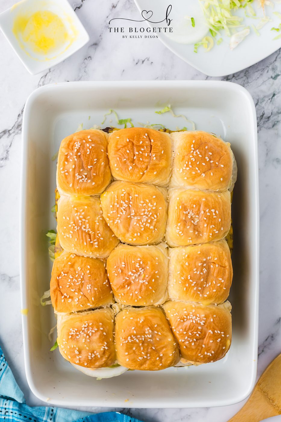 Buttery burger buns with sesame seeds