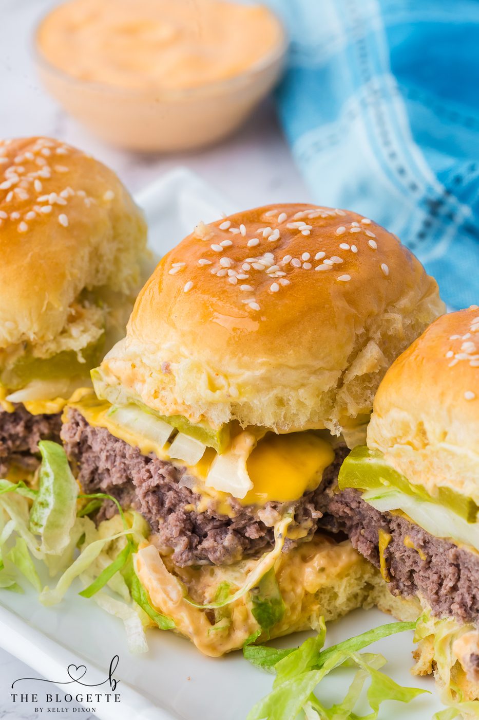 Stacked burger Sliders