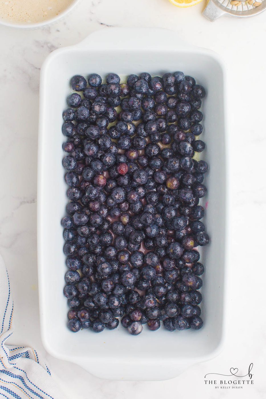 Blueberries in dish