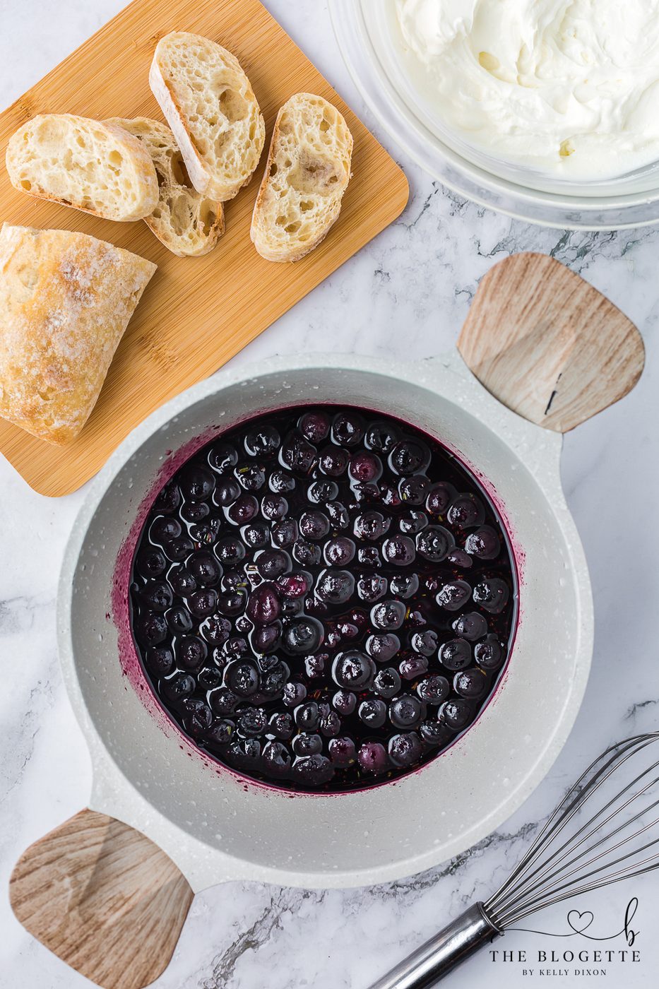 Simmered blueberries