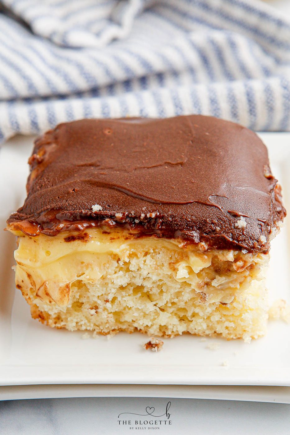 Boston Cream Poke Cake