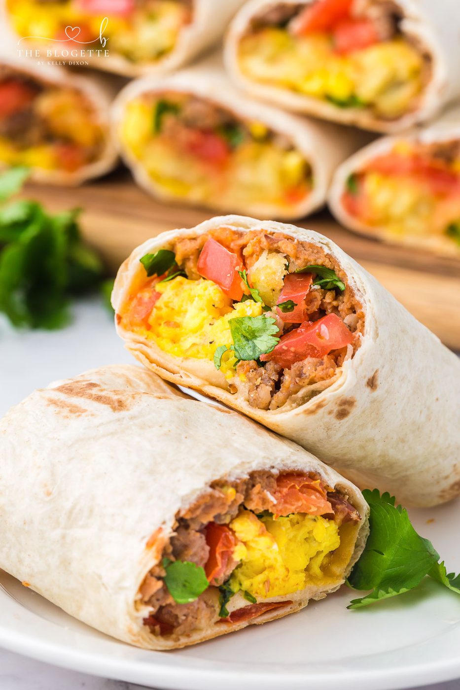 These satisfying, hearty breakfast burritos are straightforward to scarf down! They are great for meal-prep to freeze and bake later.