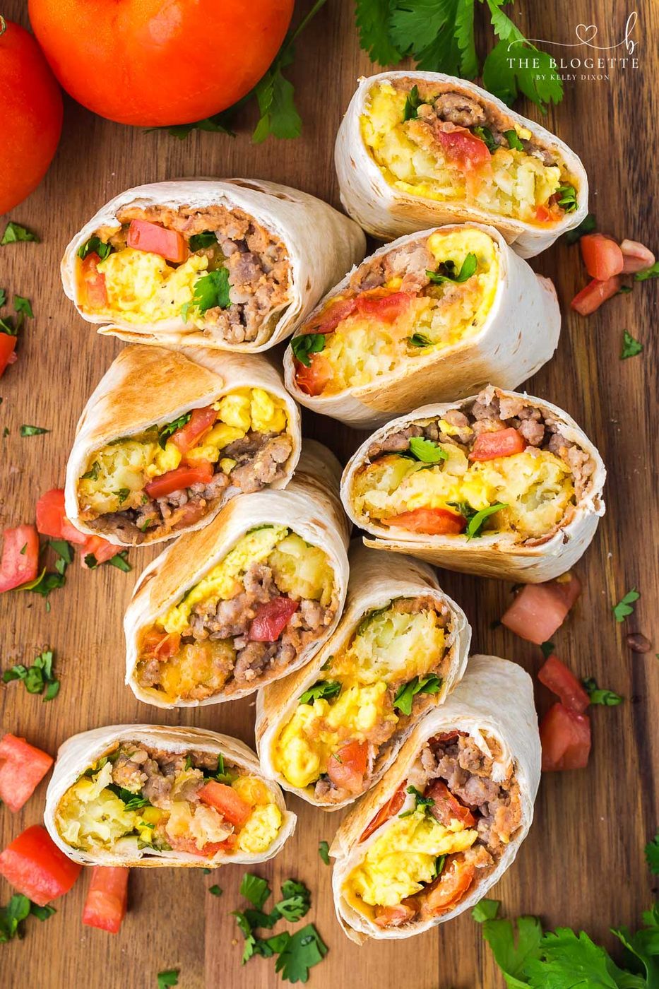 These satisfying, hearty breakfast burritos are straightforward to scarf down! They are great for meal-prep to freeze and bake later.