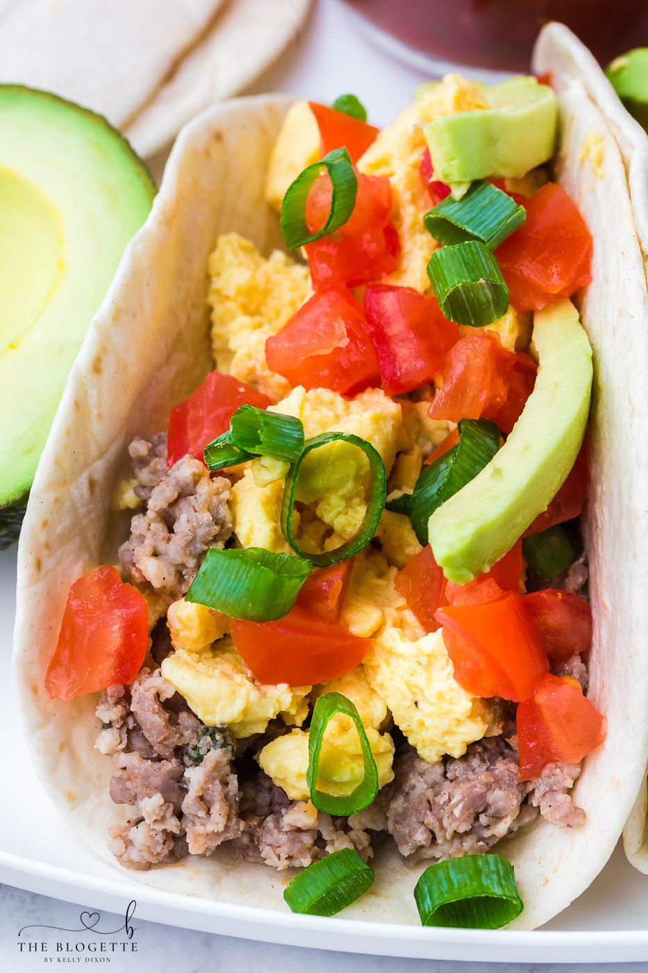 Bacon Tacos are made with your favorite breakfast ingredients, but served in a soft flour tortilla!
