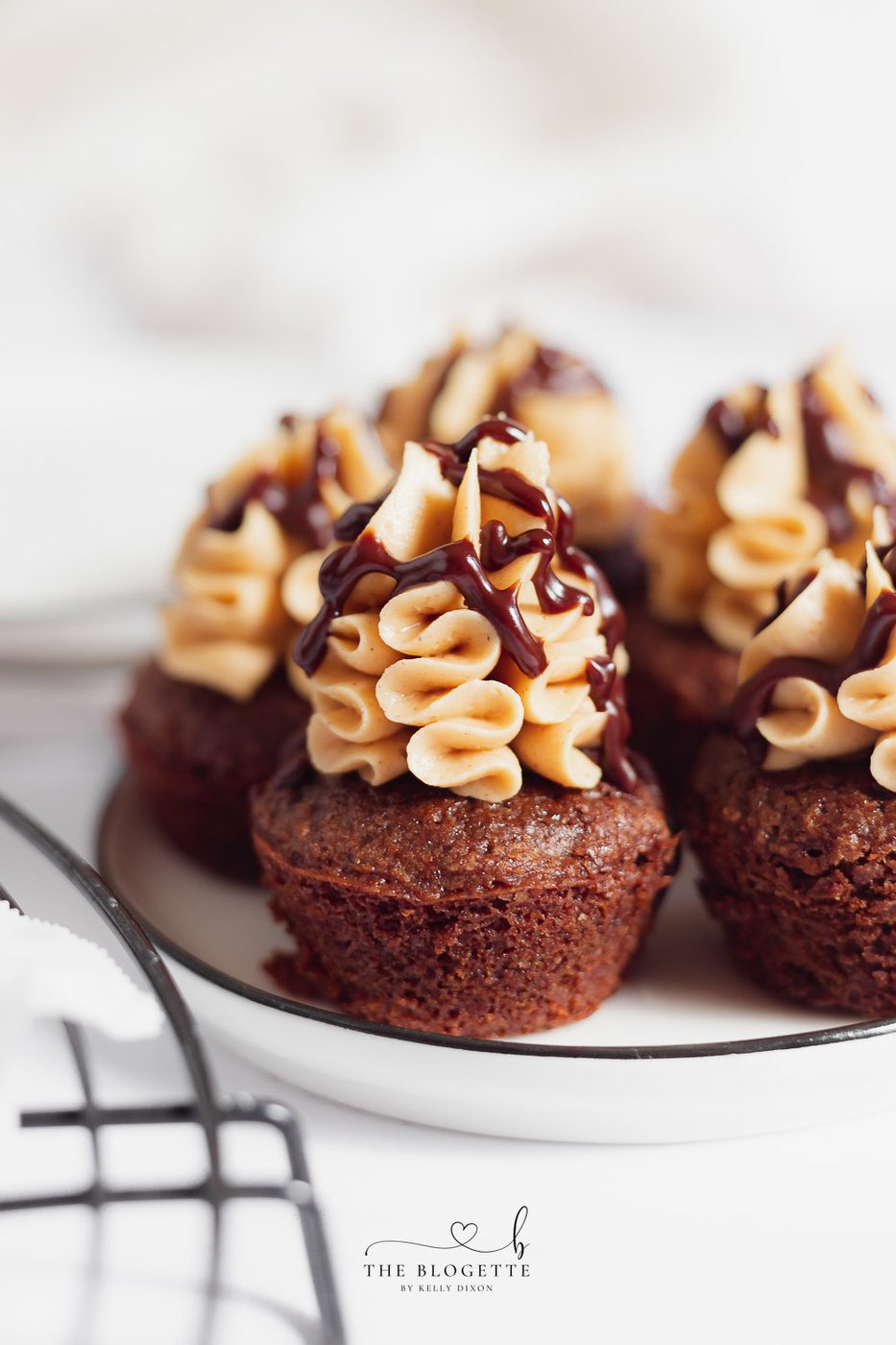 These memorable Buckeye Brownies are rich chocolate brownies topped with from-scratch peanut butter icing and drizzled in chocolate.