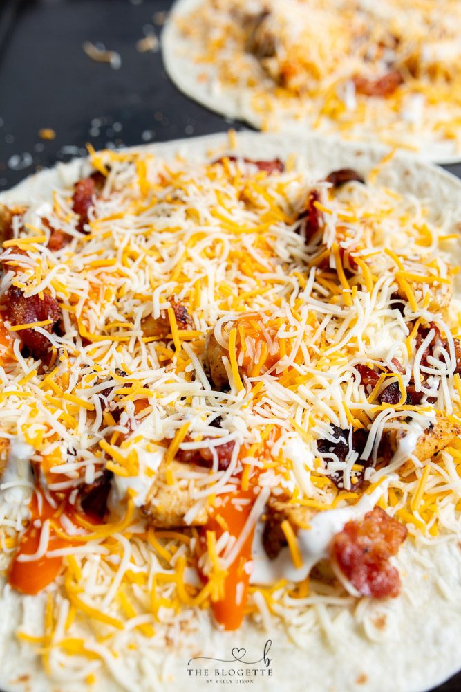Buffalo Chicken Bacon Quesadillas Recipe