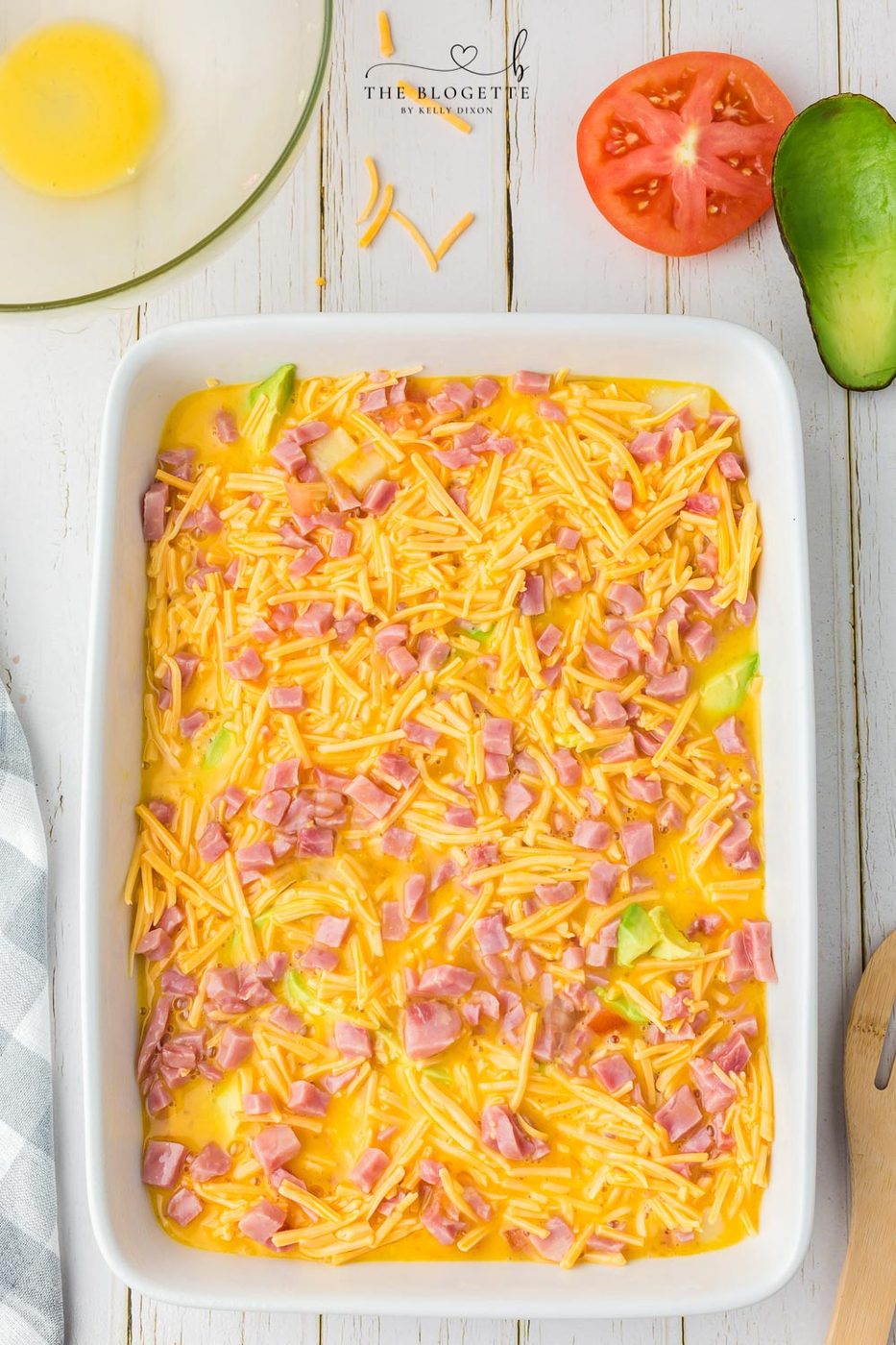 Casserole before being baked