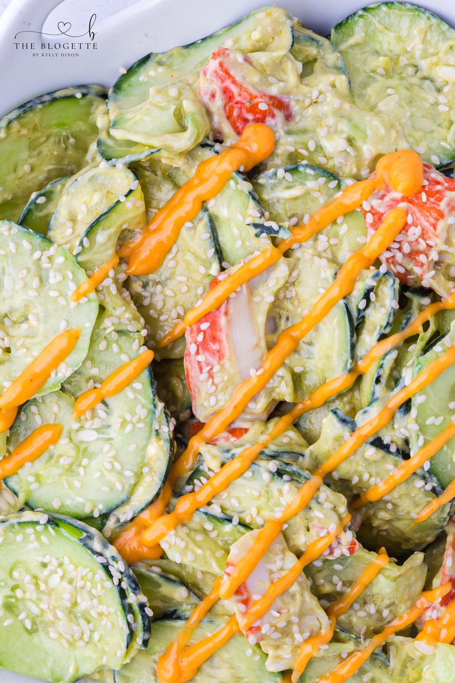 From-scratch California Roll Cucumber Salad