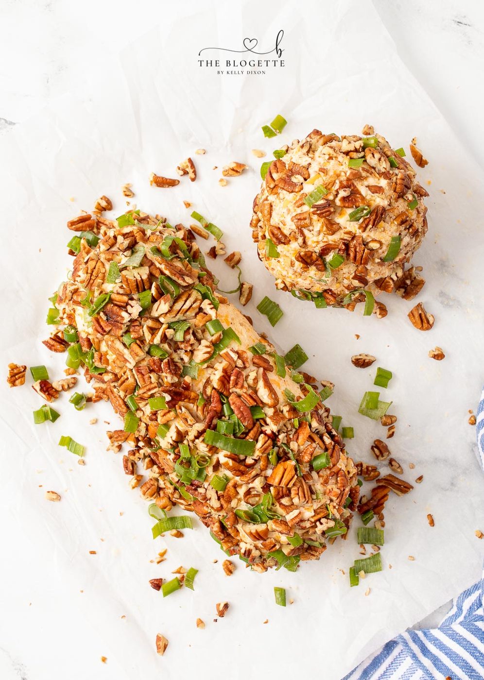 Adding pecans and scallions
