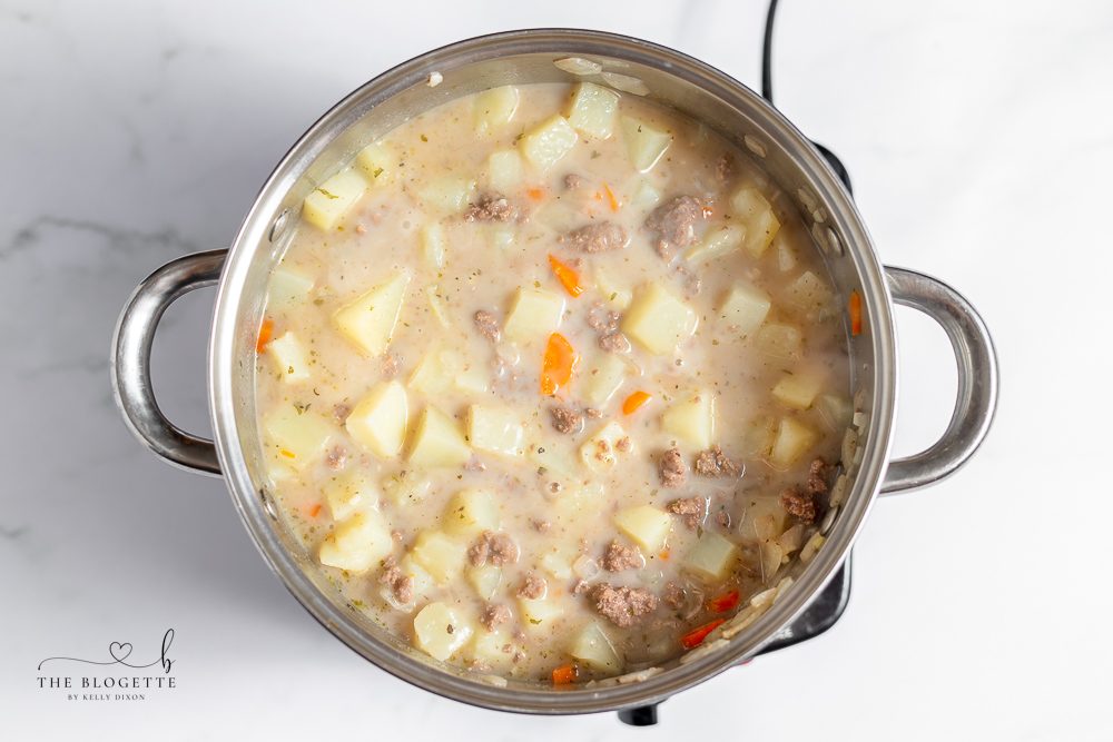 Meat and potatoes soup