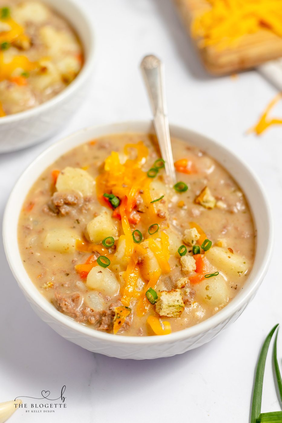 Cheeseburger Soup at home