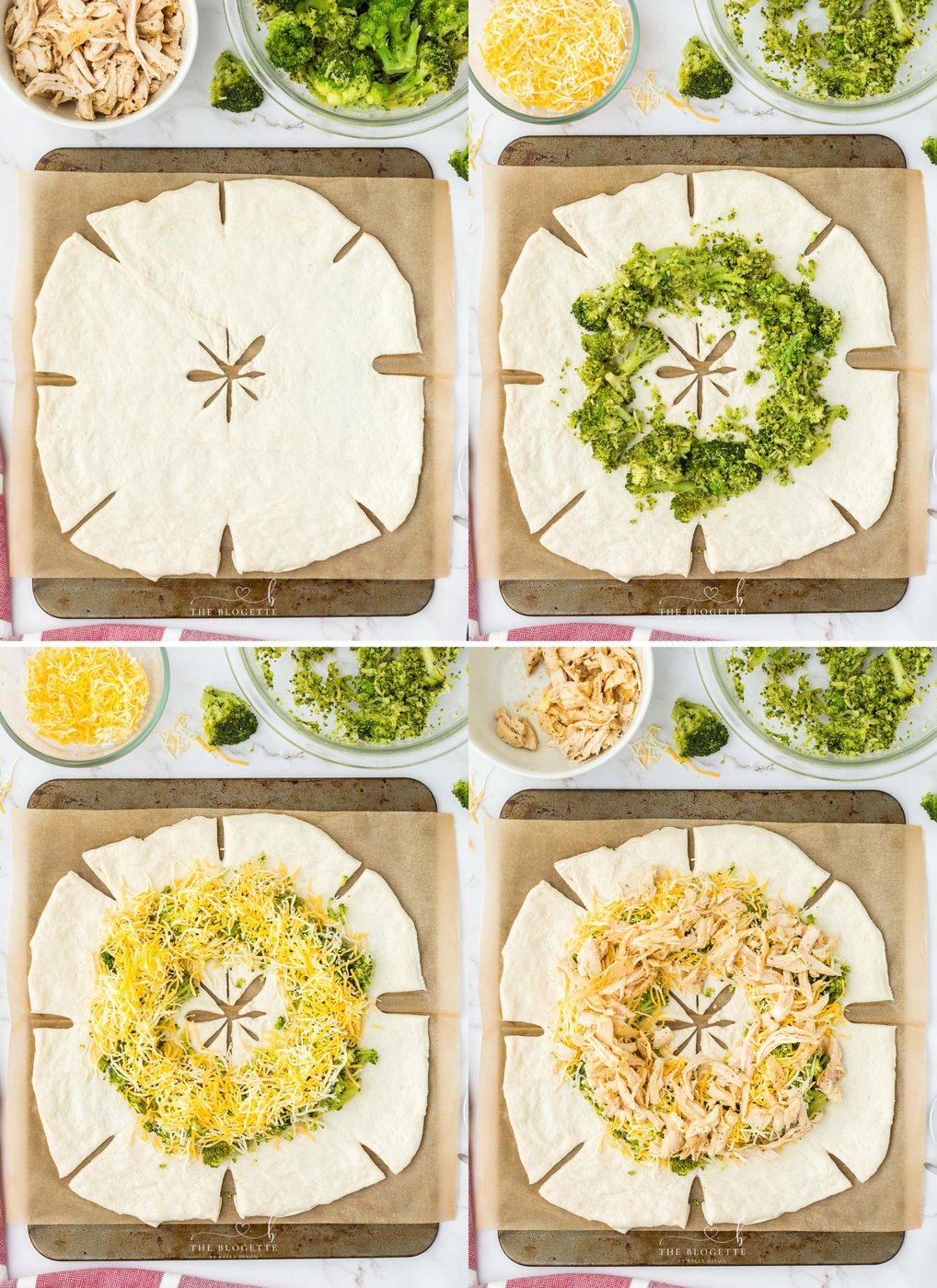 How to Make a Chicken Stuffed Broccoli and Cheese Ring