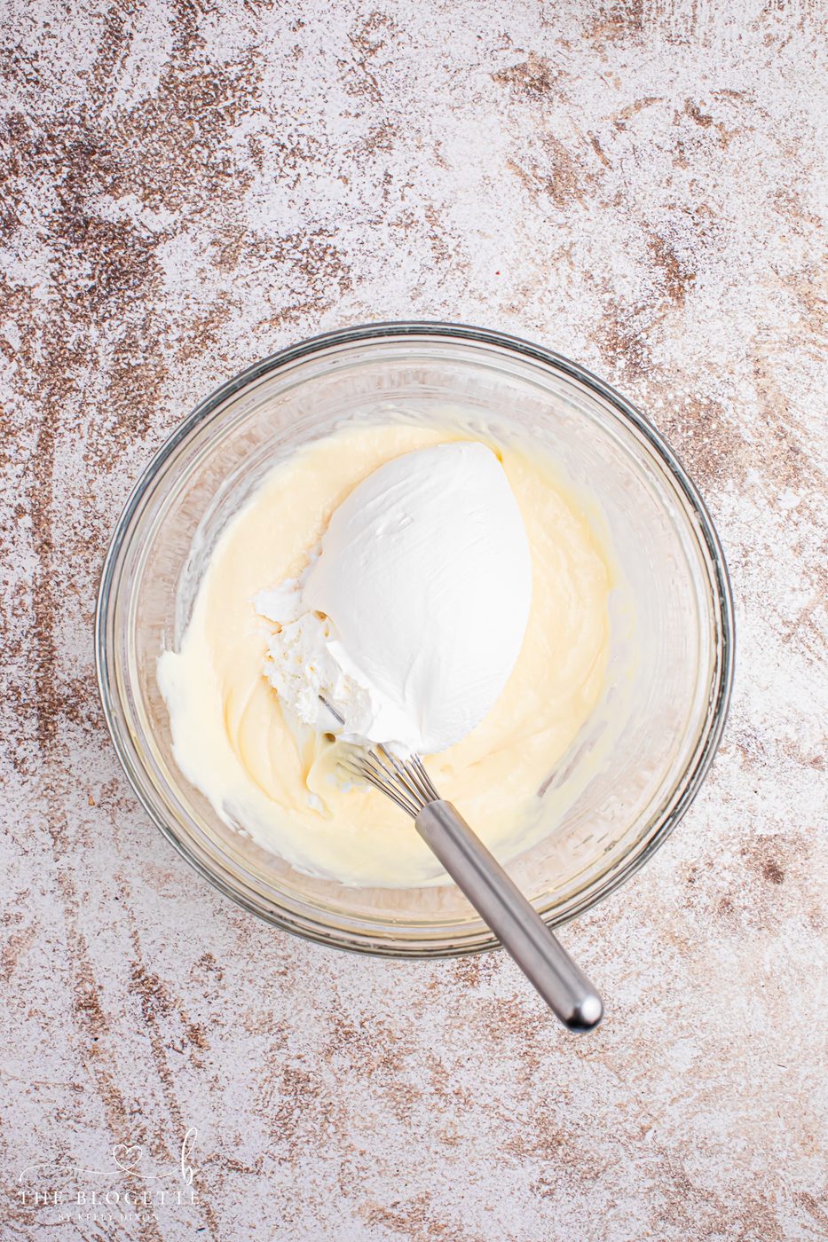 Fold in half of the Cool Whip