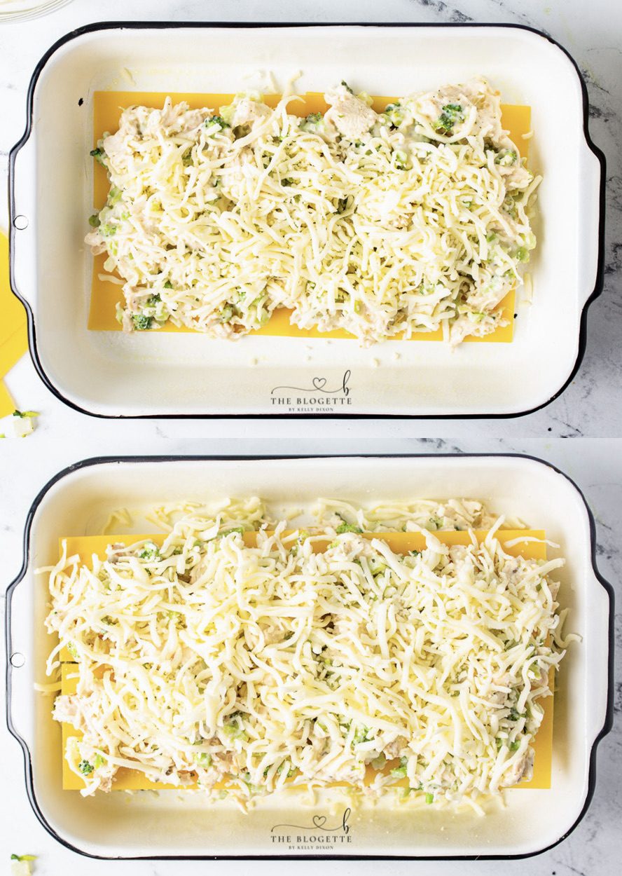 layering lasagna