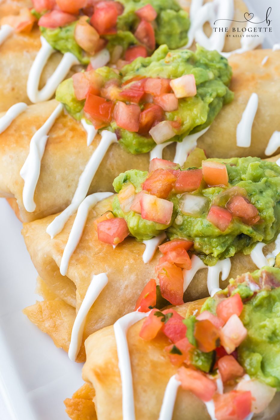 Chicken chimichangas are crispy, deep-fried burritos packed with shredded chicken and cheese all wrapped in a flour tortilla.