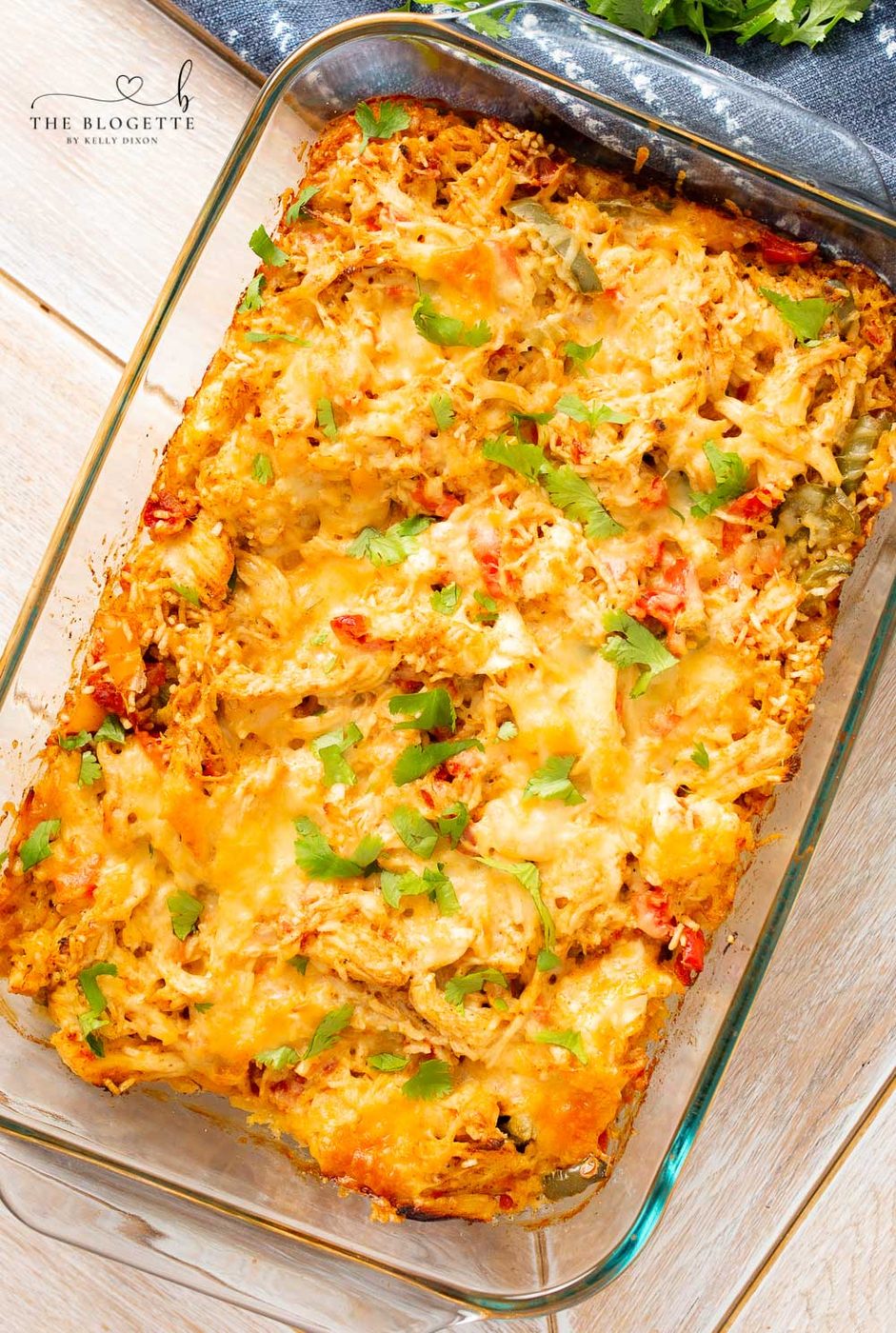 Cheesy Chicken Fajita Casserole is a well-balanced dinner idea for busy weeknights. This is a staple chicken dinner recipe in our house.