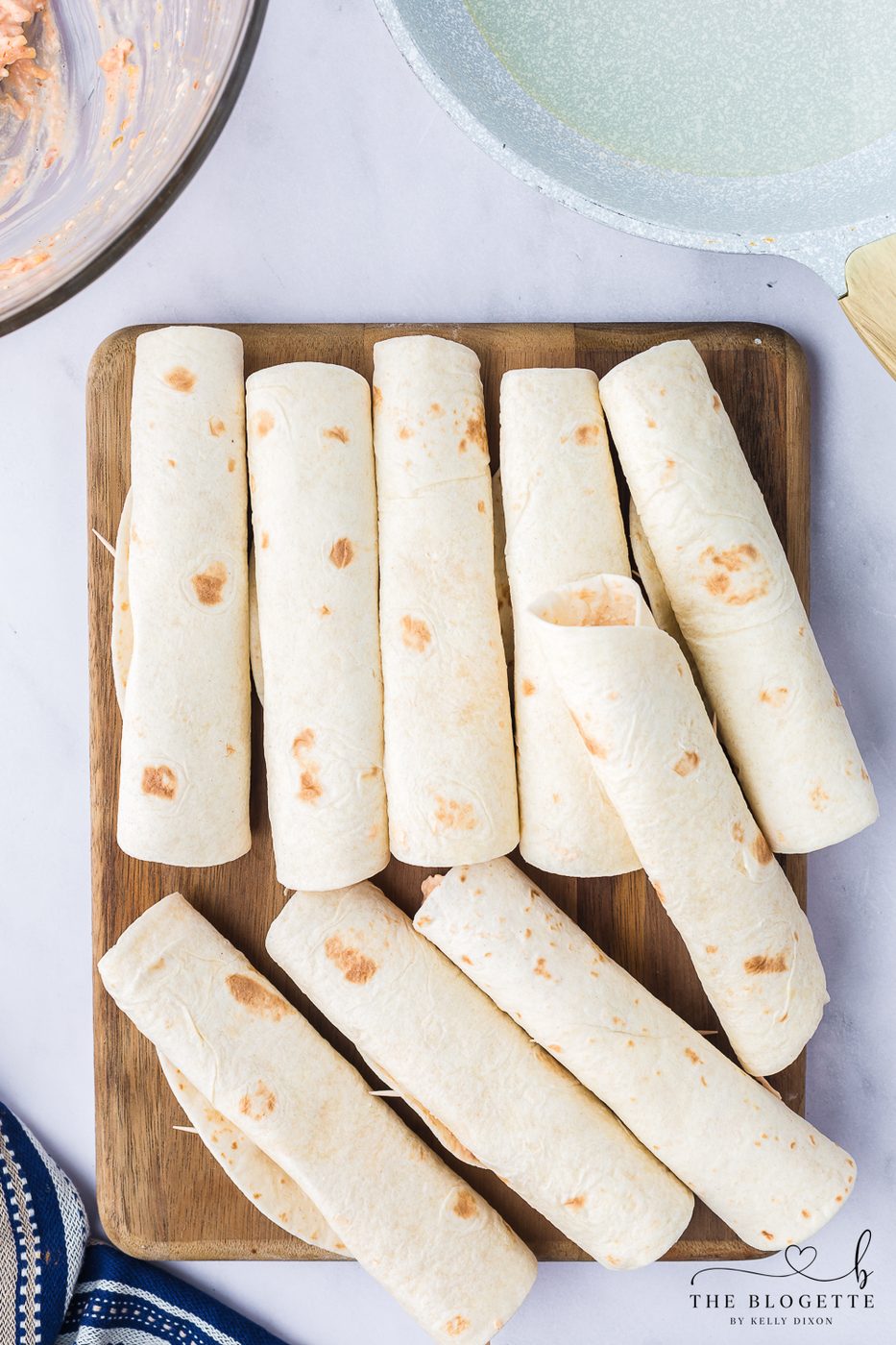 Use a toothpick to secure the tortilla closed.