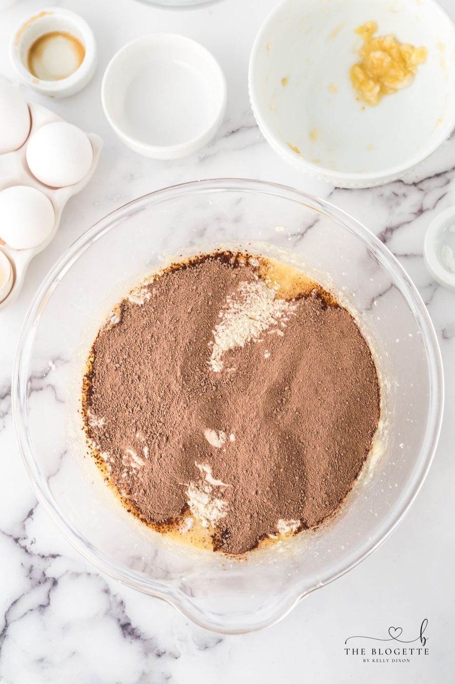 Chocolate and banana mixture