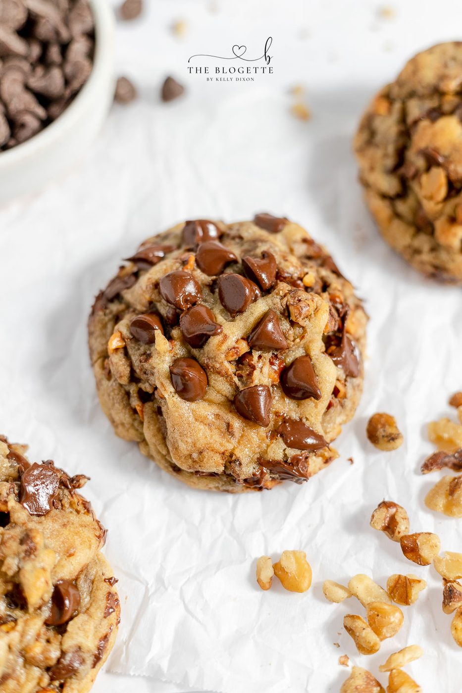 A favorite CHOCOLATE CHIP COOKIES recipe ever! These bakery-style cookies are warm, soft, and thick.