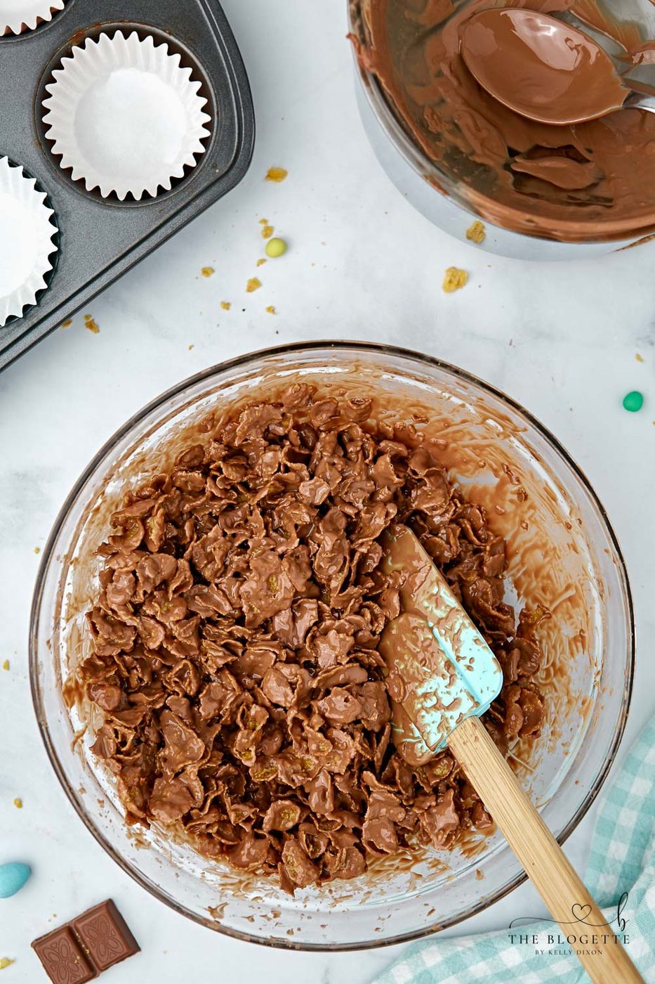 Cornflakes with chocolate