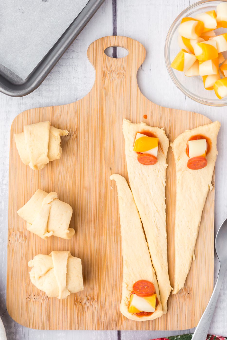 Pepperoni and cheese crescent rolls