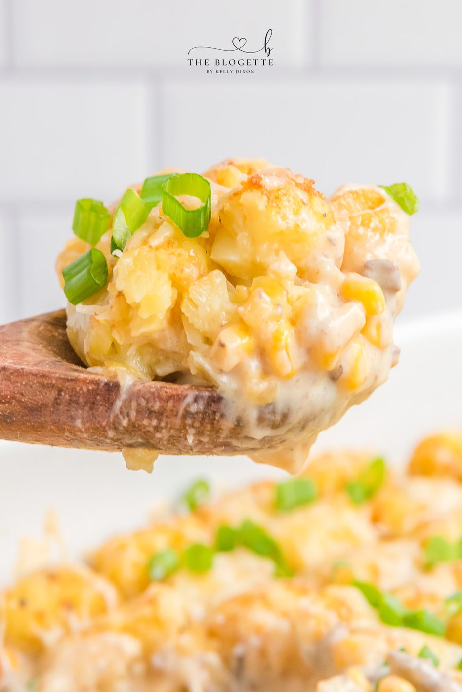 Cowboy Casserole is an straightforward and comfort-food dinner with simple ingredients like ground beef, corn, cheese, and sour cream, then topped with satisfying tater tots.