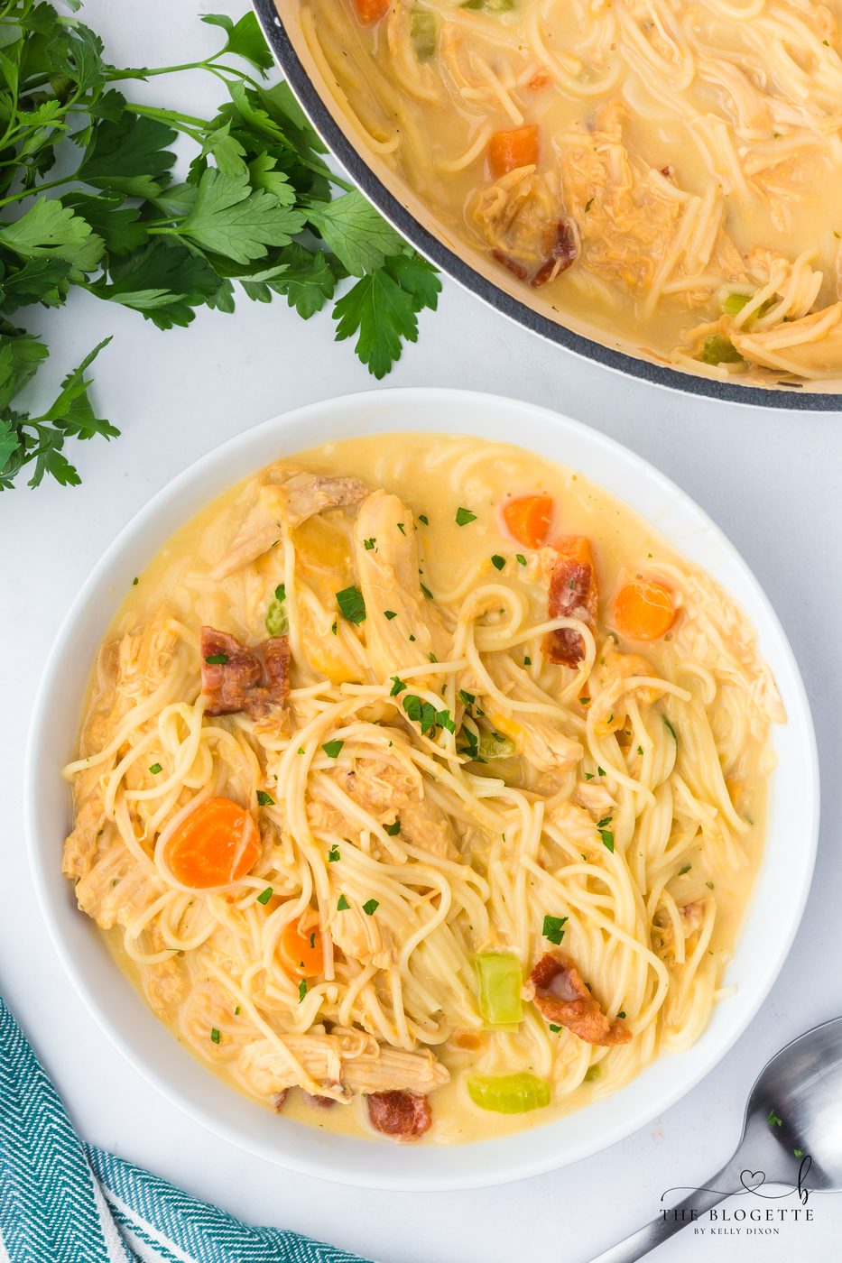 Crack Chicken Soup is the ultimate comfort food loaded with shredded chicken, crispy bacon, ranch flavor