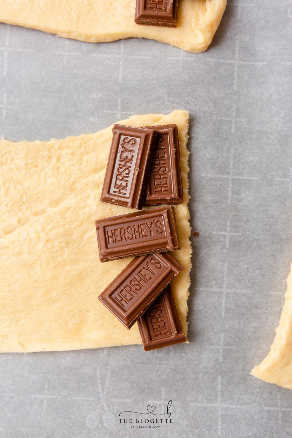 Chocolate inside crescent rolls
