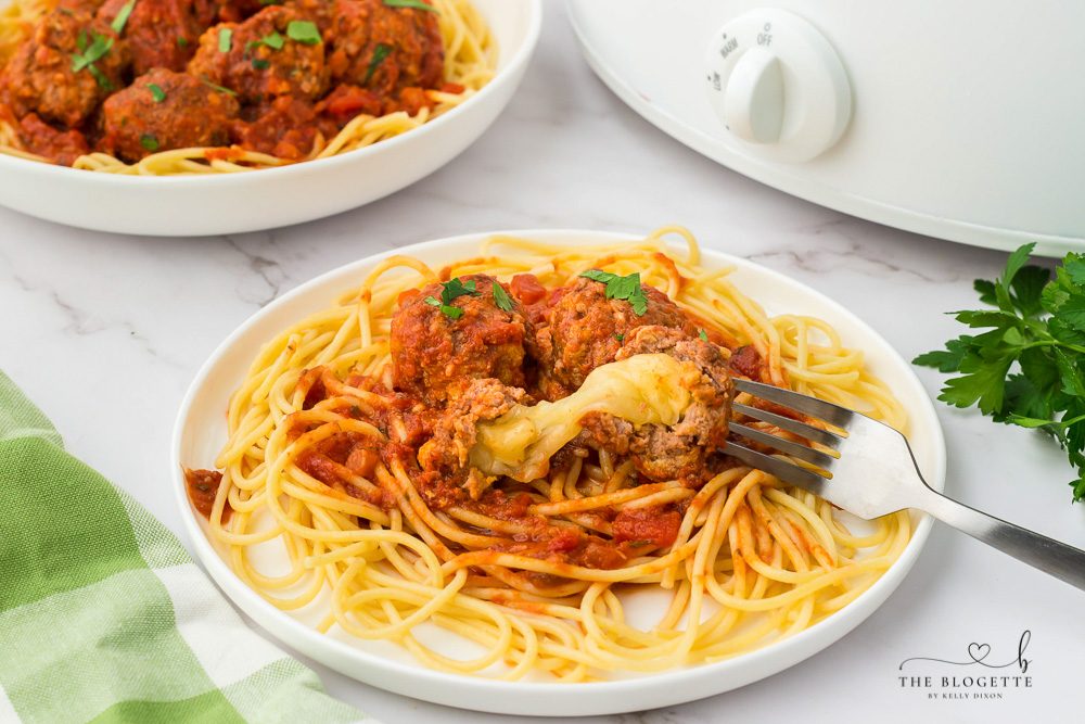 Slow-cooker Stuffed Meatballs