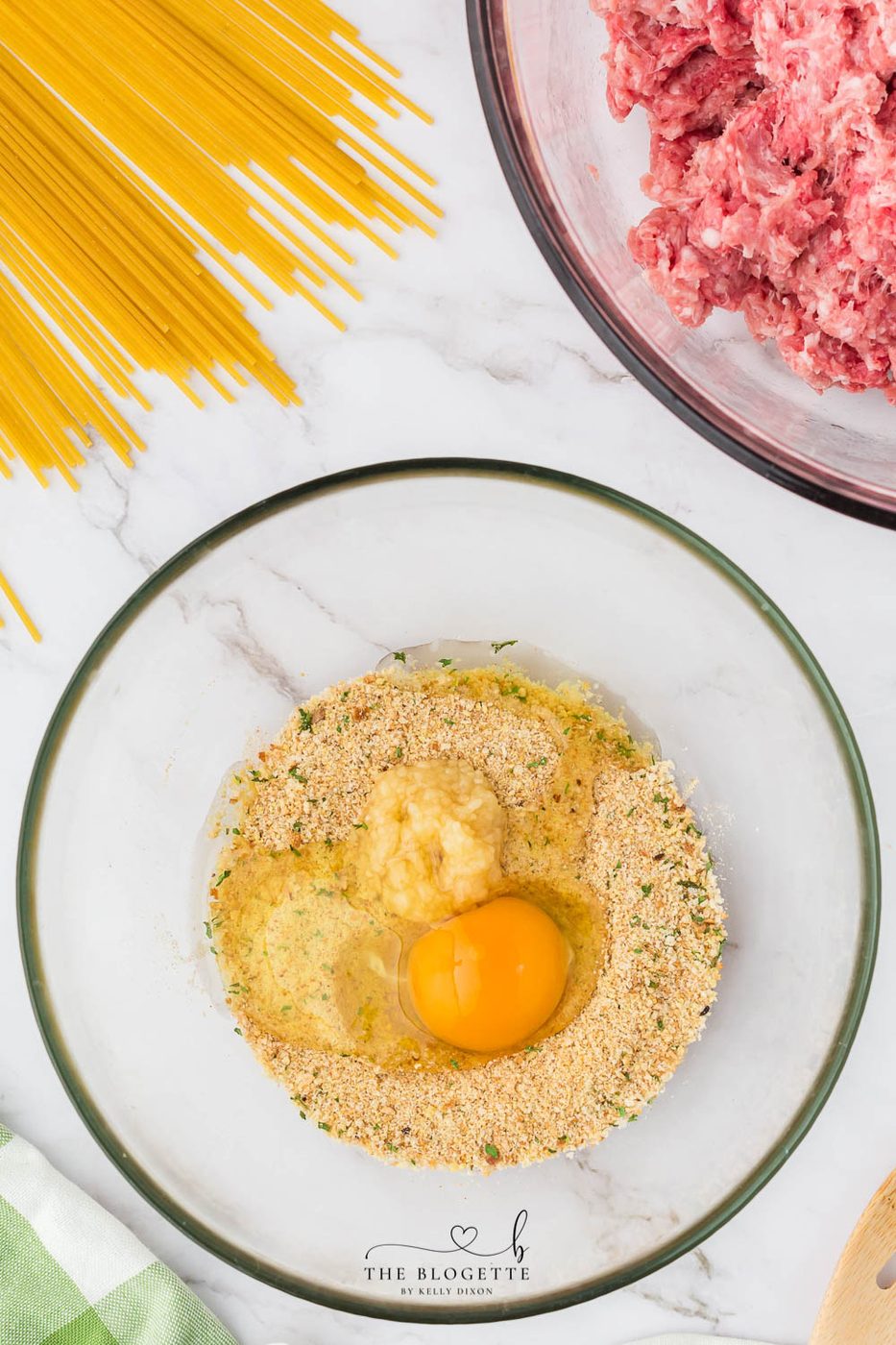 From-scratch meatball ingredients