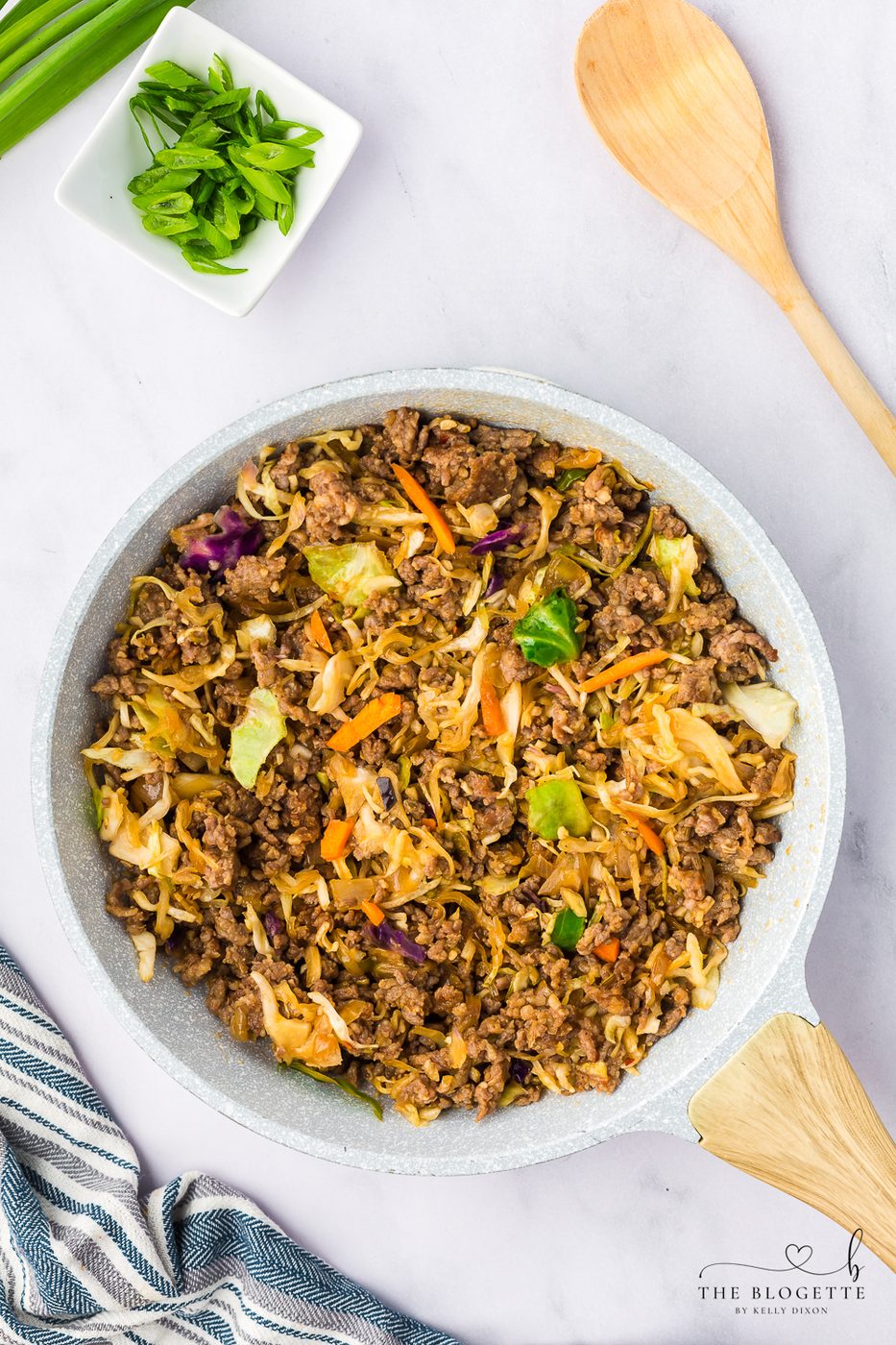 Pour the sauce into the skillet and stir