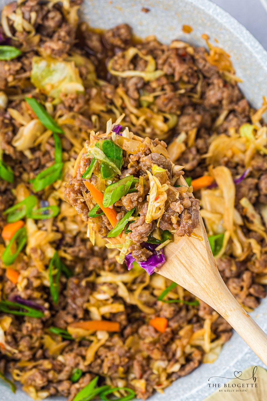 Egg Roll in a Bowl is a satisfying deconstructed take on traditional egg rolls, featuring hearty ground sausage stir-fried with vegetables.