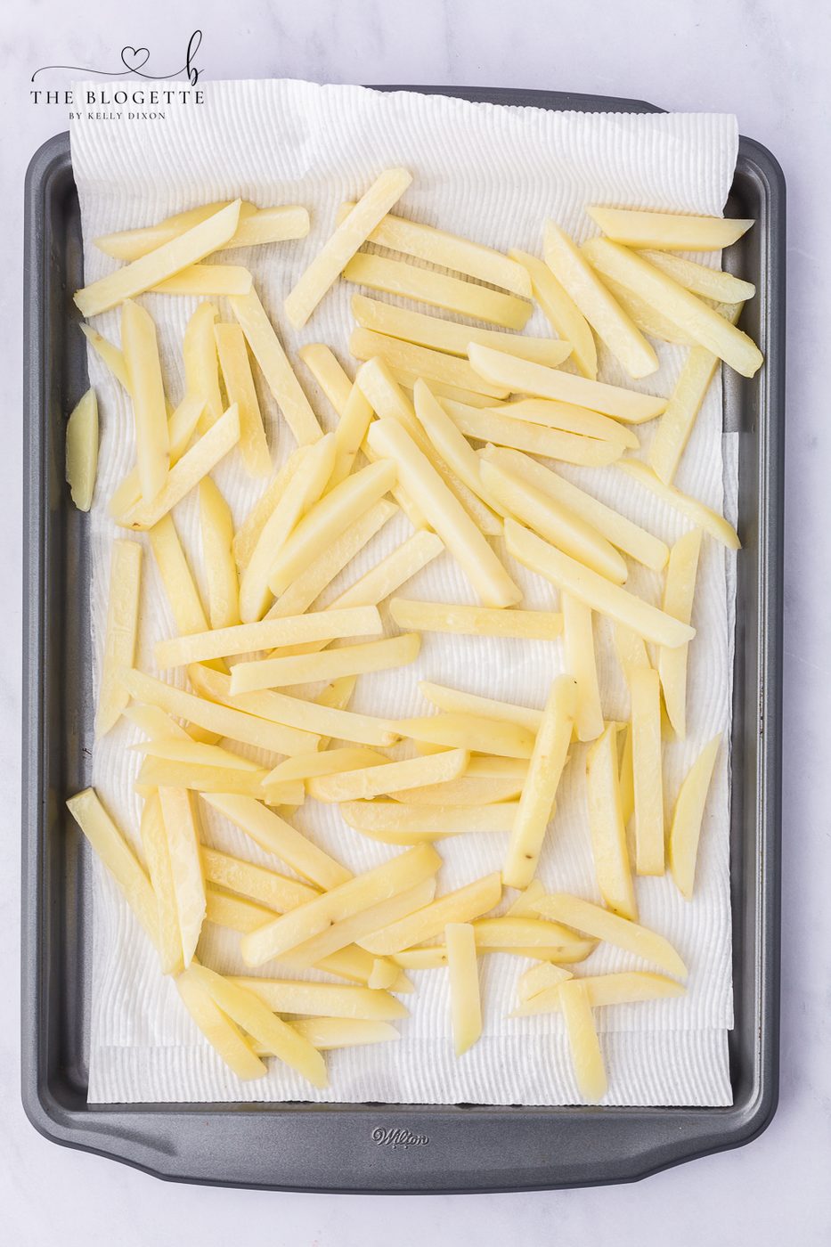 Place the fries on paper towels