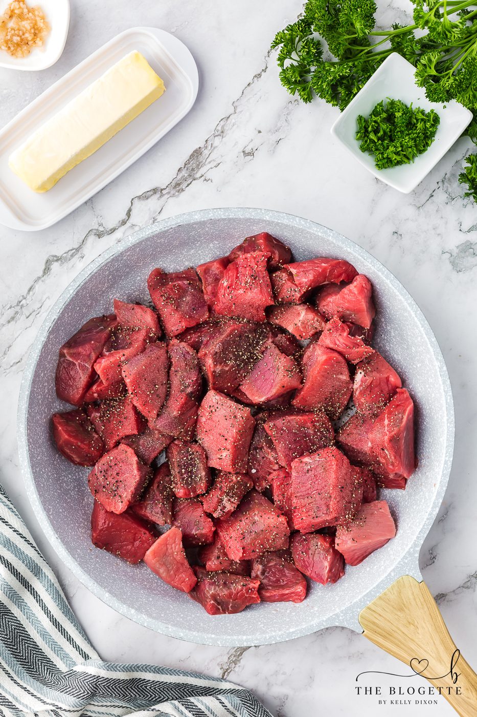 Seasoned steak cubes