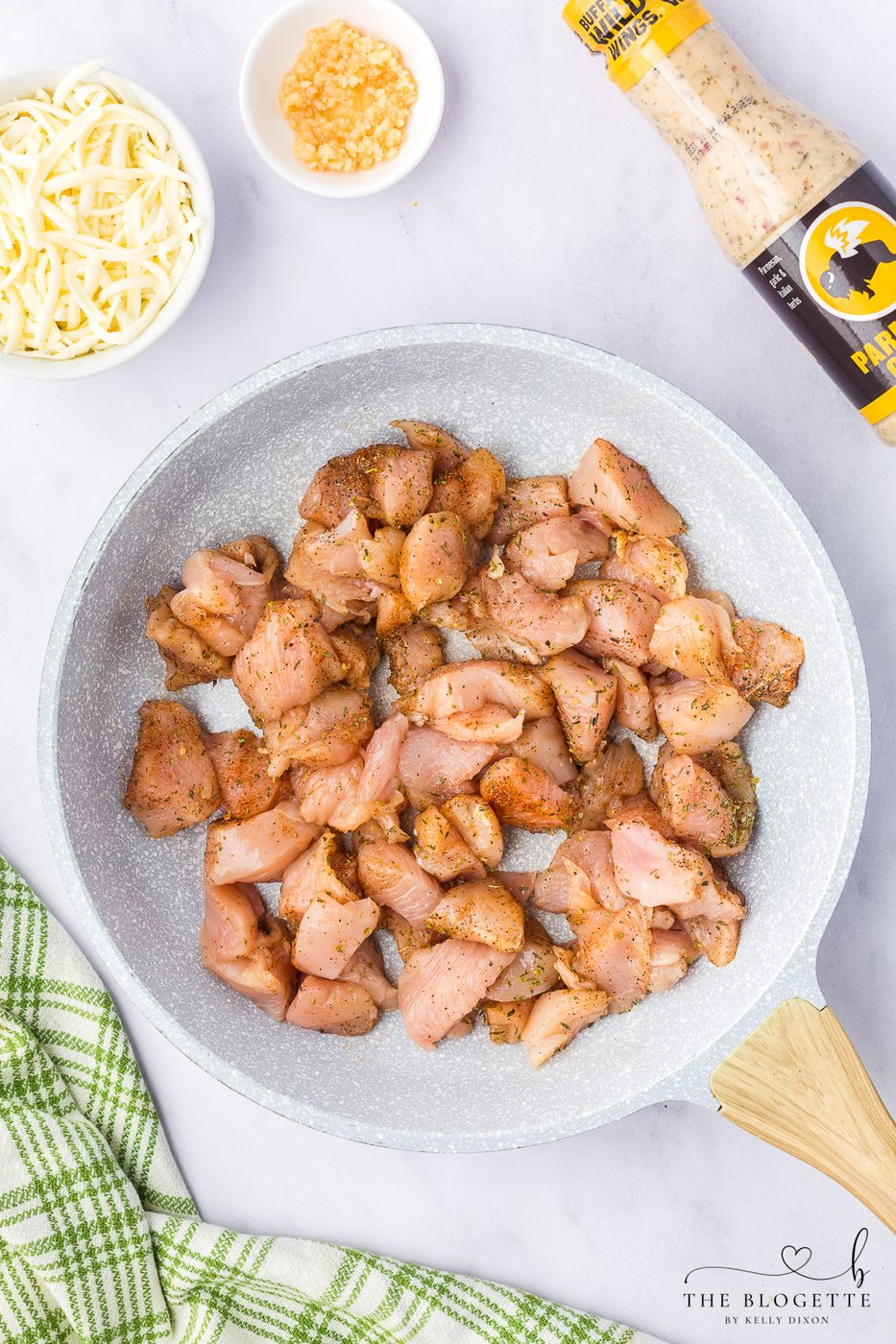 Season and cook the chicken