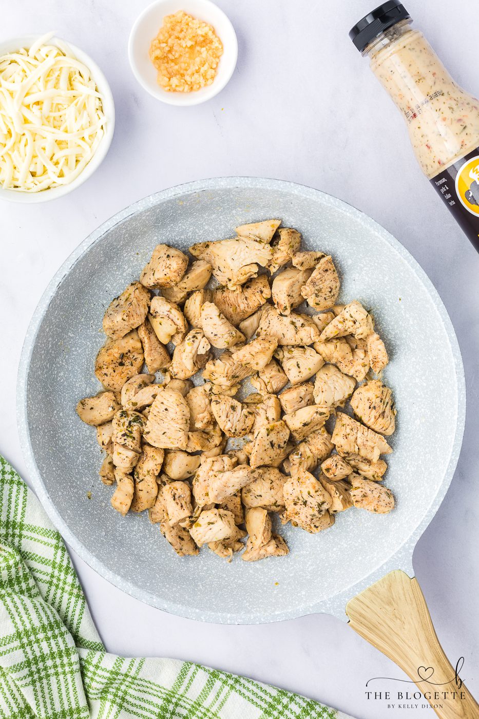 Season and cook the chicken