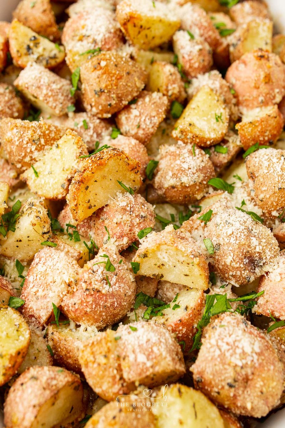 Crisp and tender Garlic Parmesan Roasted Potatoes are the well-balanced side for so many of your meals!
