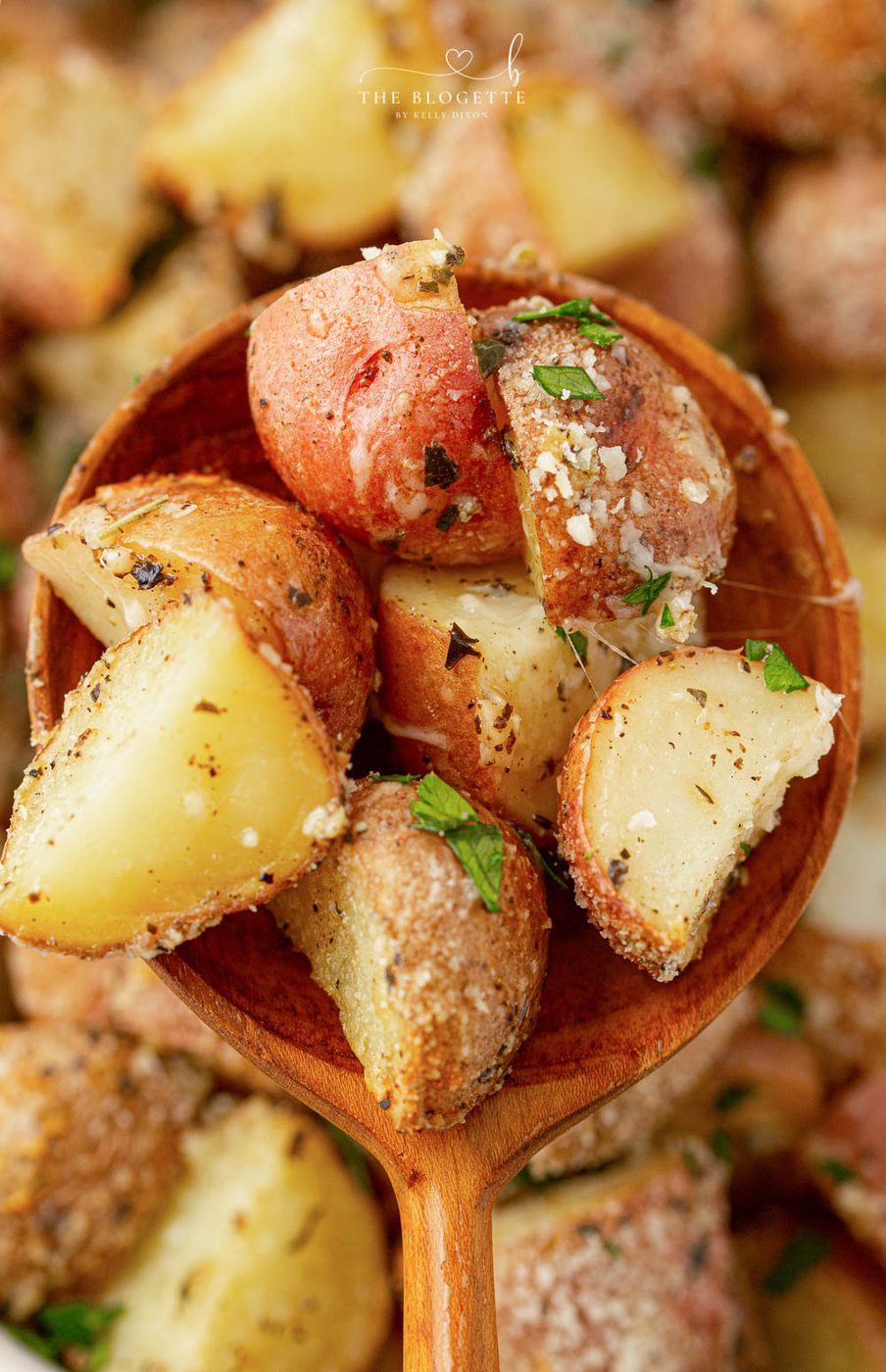 Crisp and tender Garlic Parmesan Roasted Potatoes are the well-balanced side for so many of your meals!