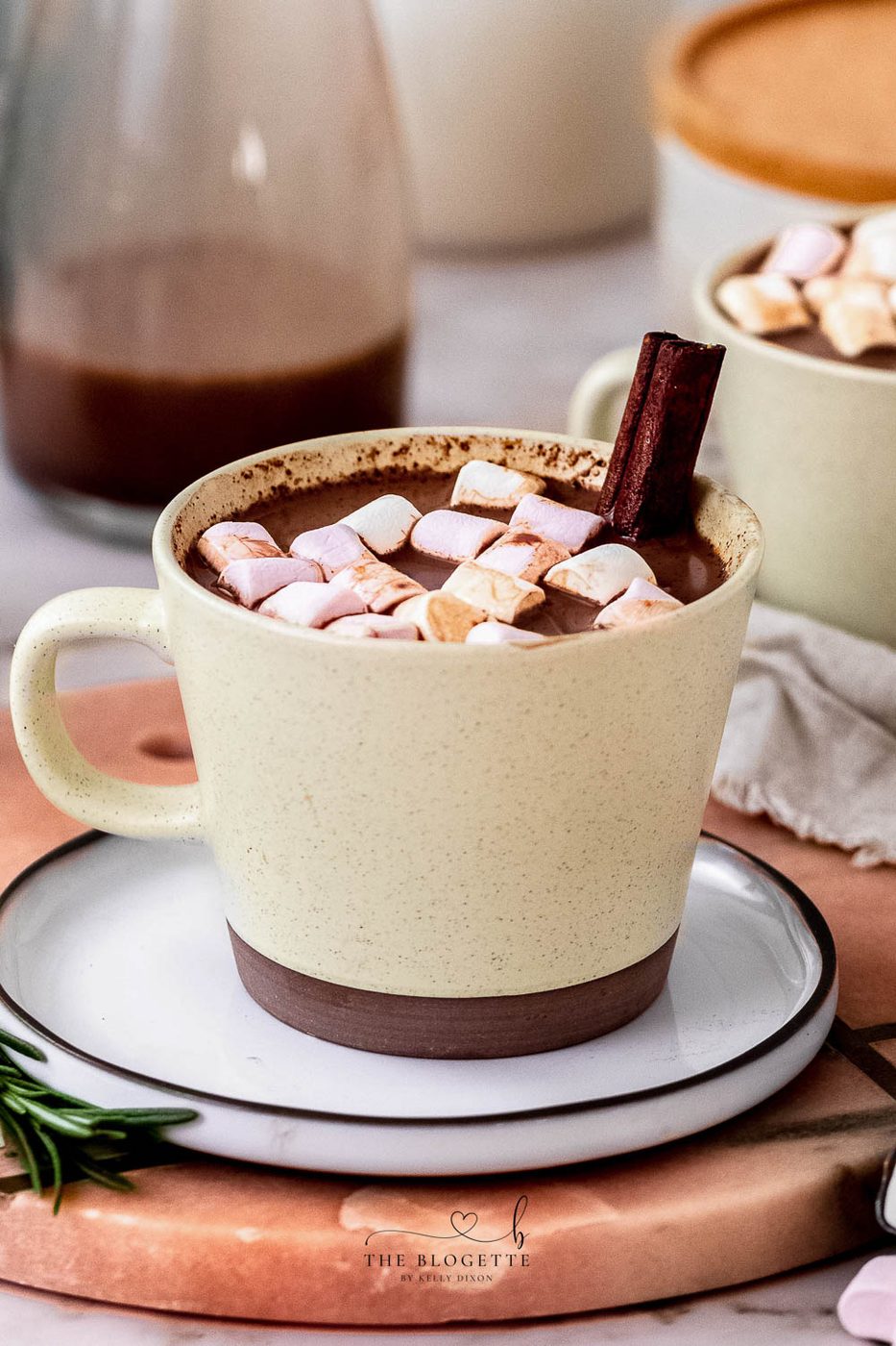 Gingerbread Hot Chocolate is Christmas in a cup! It's like drinking a chocolate gingerbread cookie!