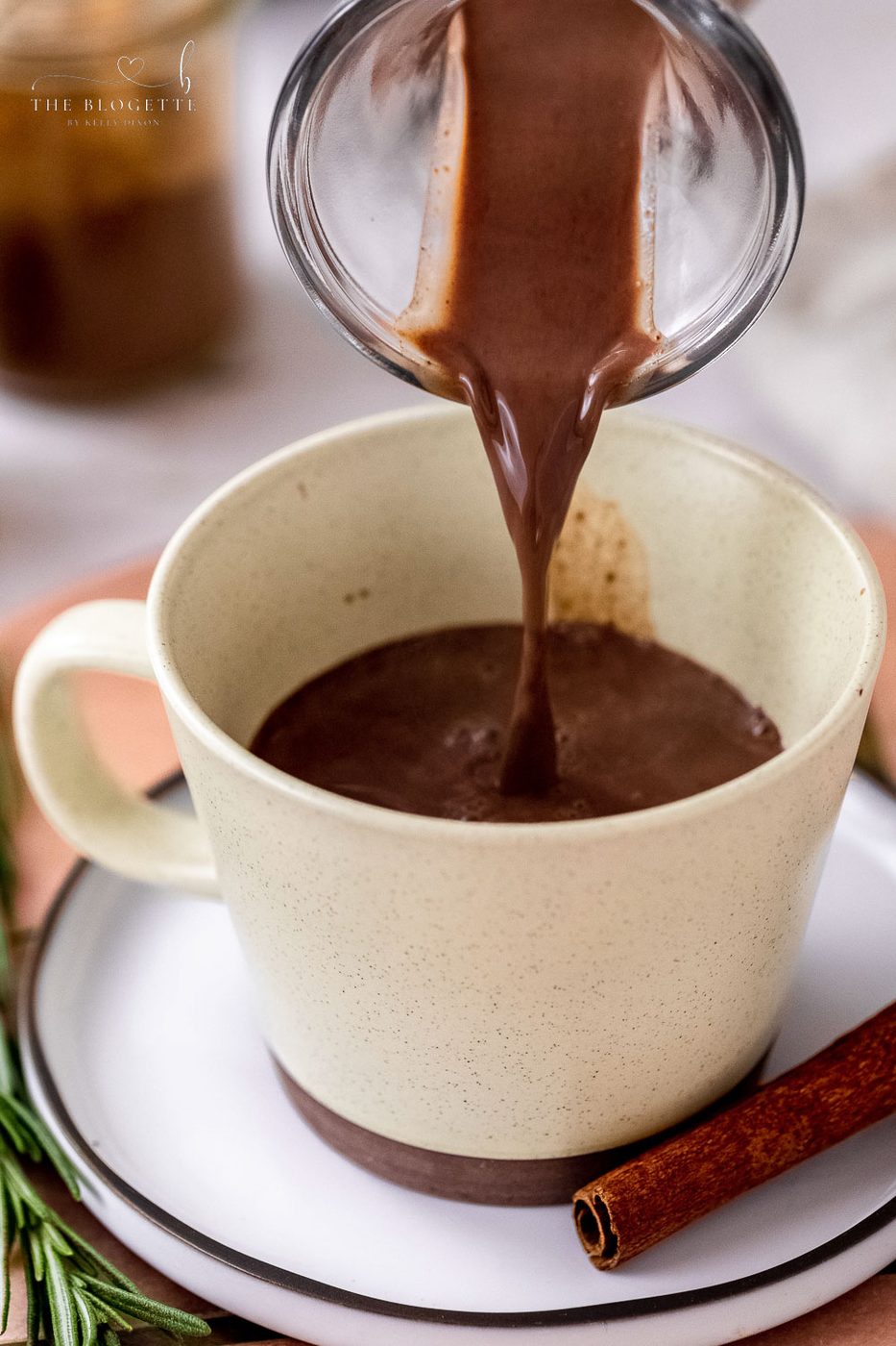 Gingerbread Hot Chocolate is Christmas in a cup! It's like drinking a chocolate gingerbread cookie!
