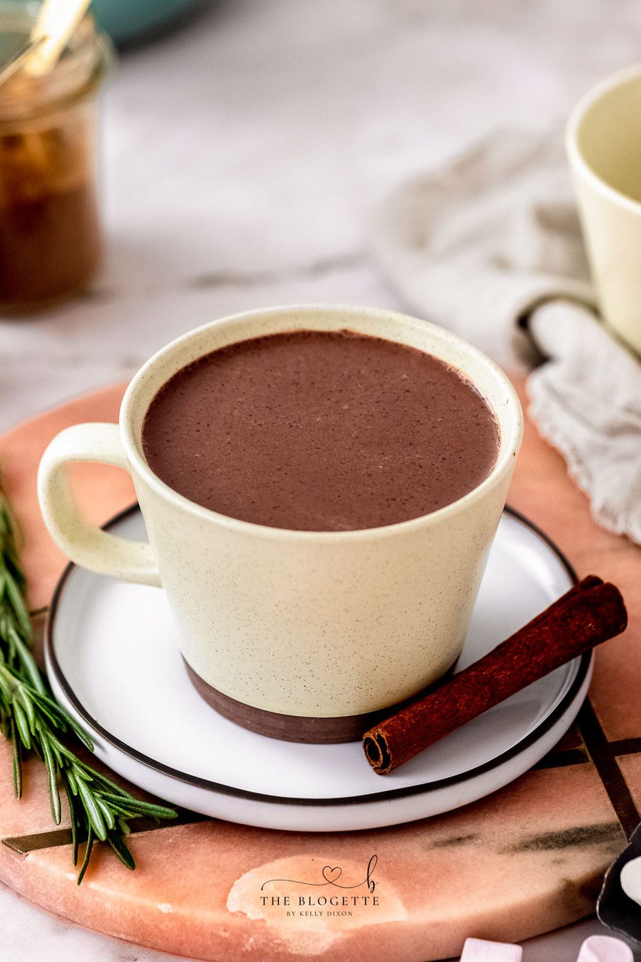 Gingerbread Hot Chocolate is Christmas in a cup! It's like drinking a chocolate gingerbread cookie!