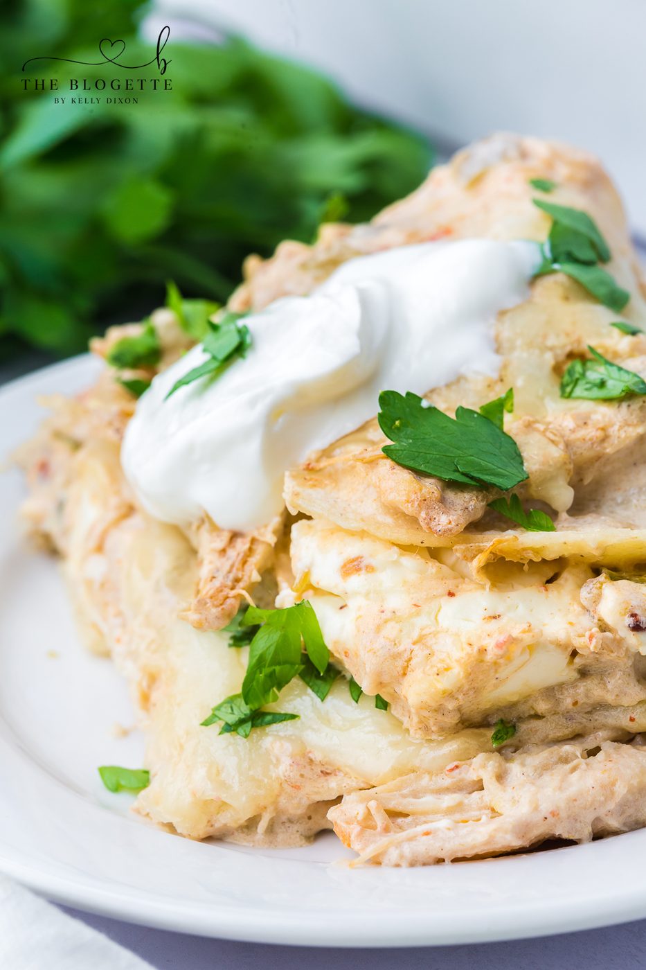 Green Chili and Chicken Lasagna is a Mexican-style casserole that is creamy and cheesy with a mild spice. Your whole family will love it!